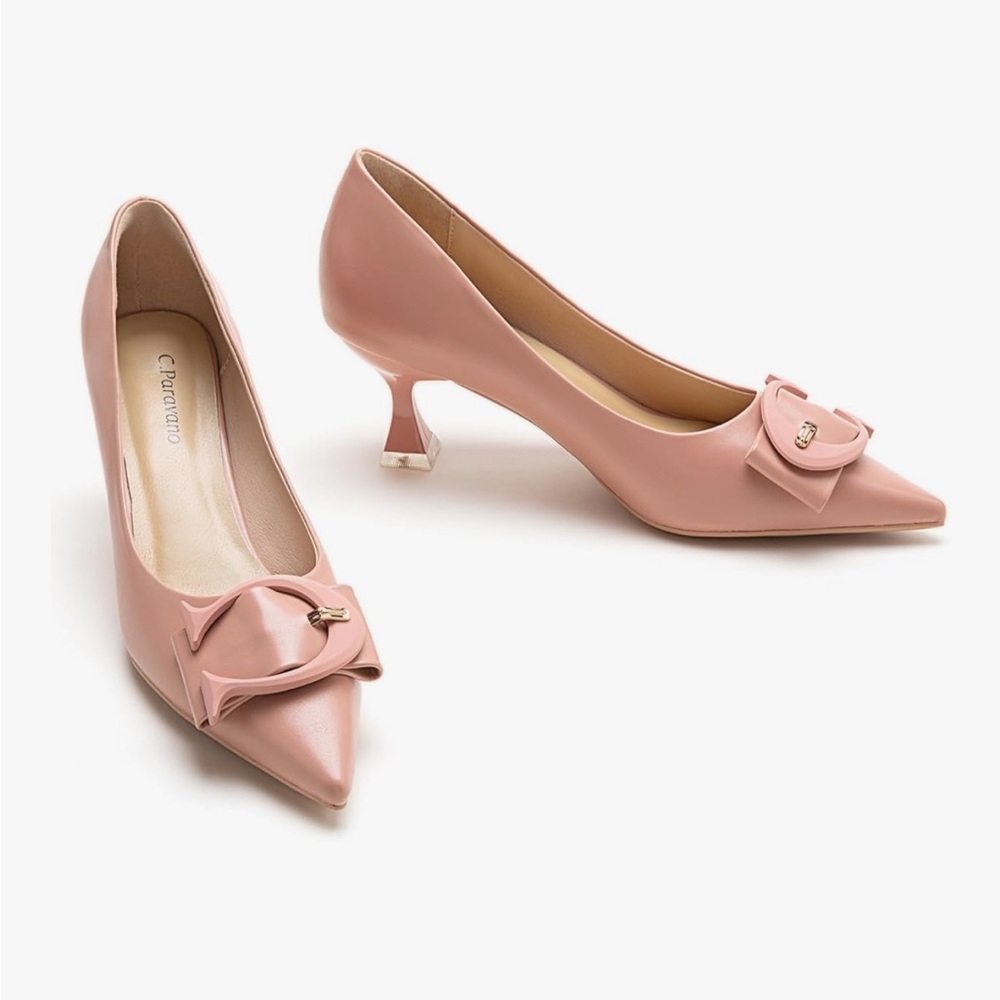 C. Paravano Pink Kitten Heels Size 40EU